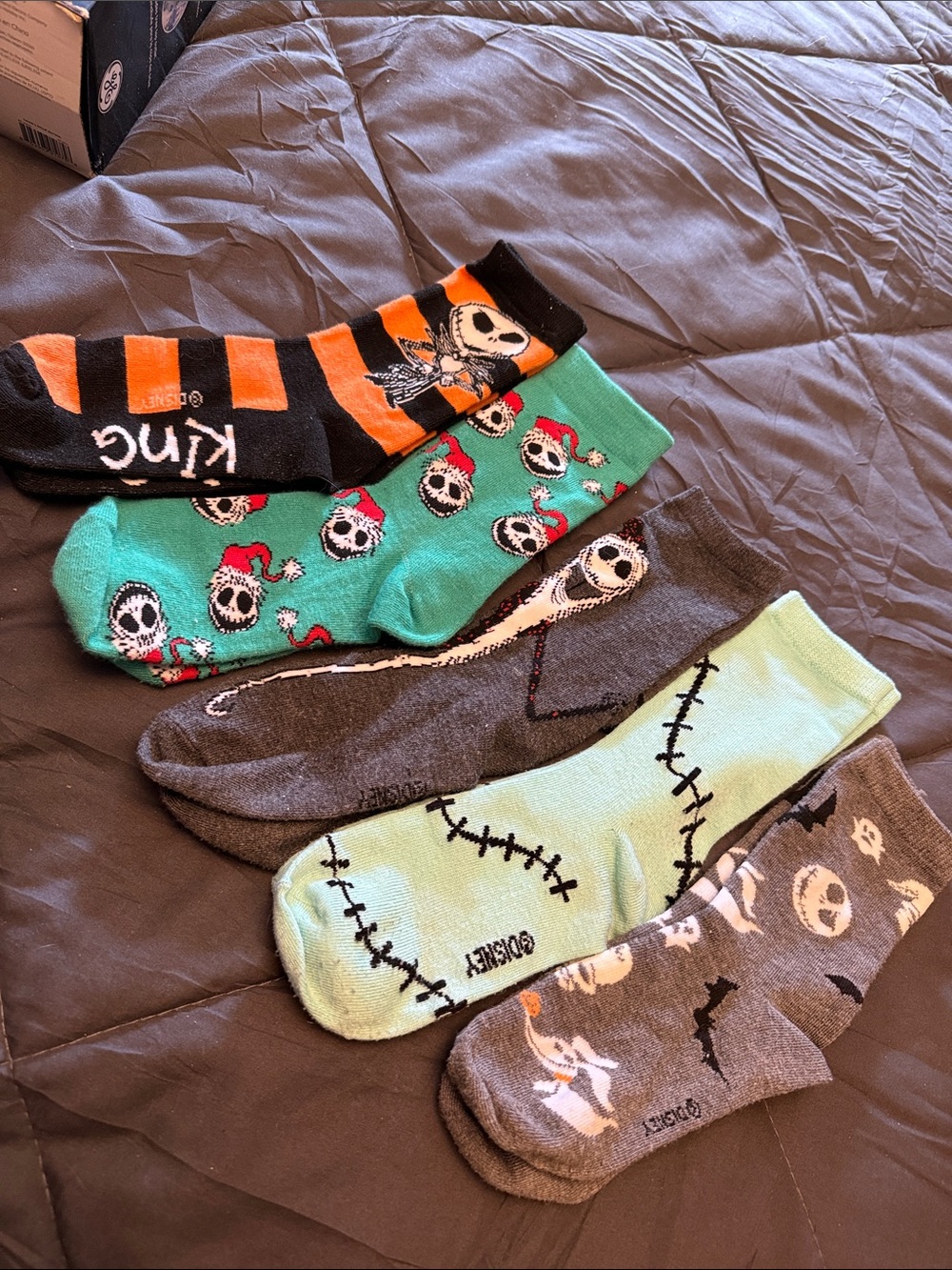 🎃 The Nightmare Before Christmas Crew Socks - Multi Color Sz 9-11 NEW